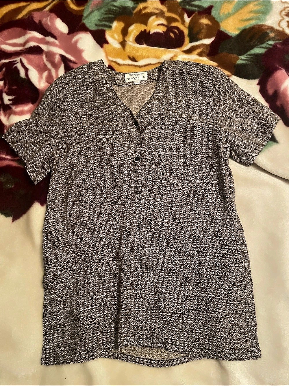 Rena Rowan for Saville Petite Mini Dress Brown Black Size 2